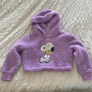 Peanuts snoopy lavender girls sweater NWT size 6